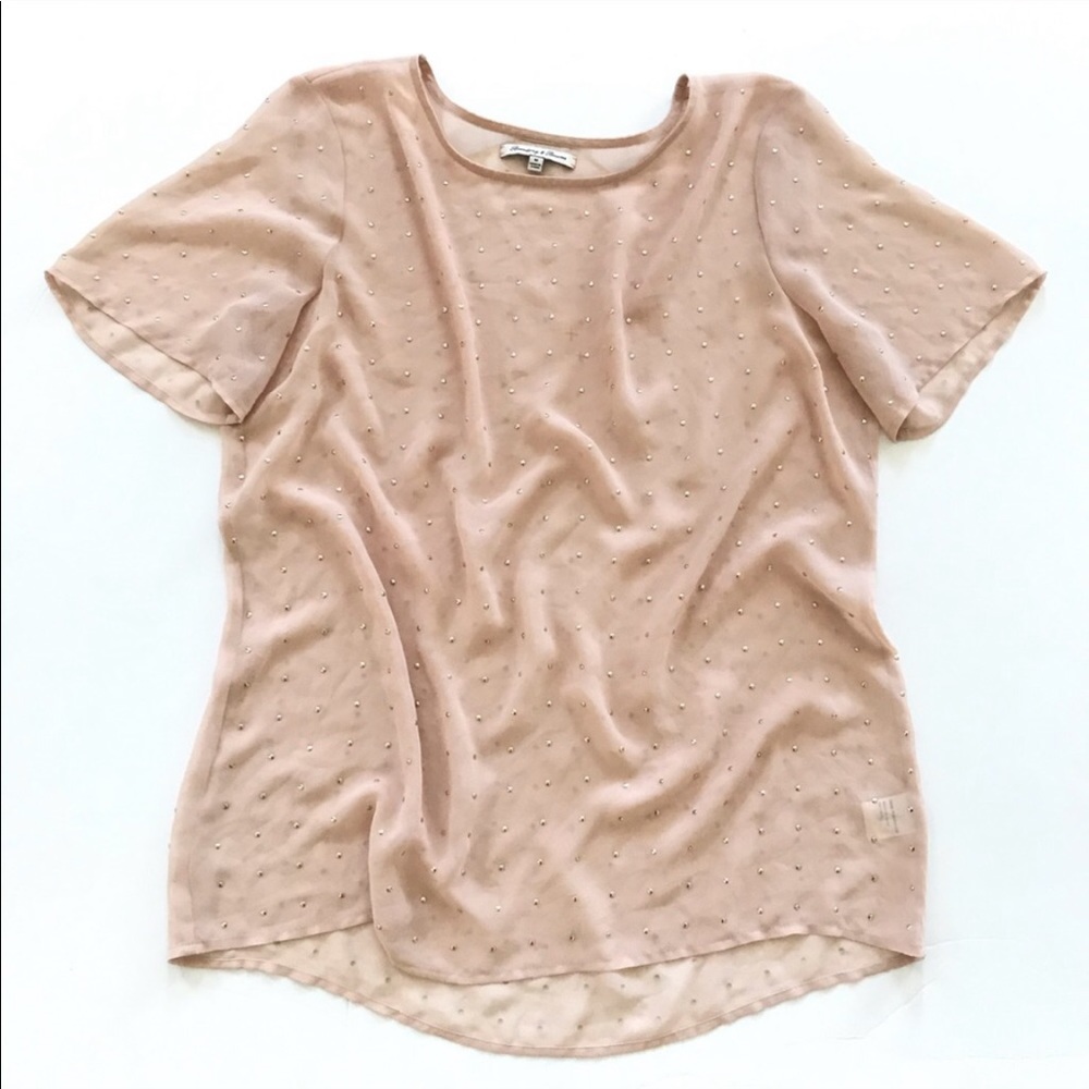 {madewell} blush sheer blouse